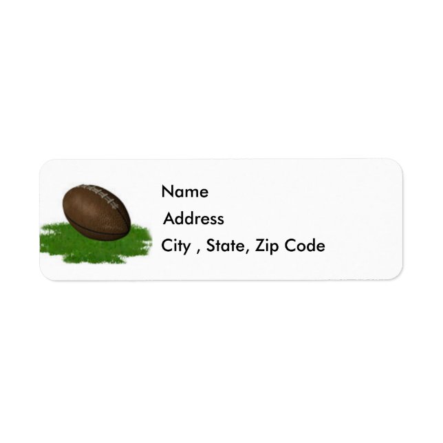 Étiquette de l'adresse de retour de football (Devant)