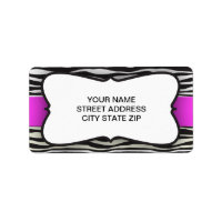 Étiquette de l'adresse de retour de la bande Zebra