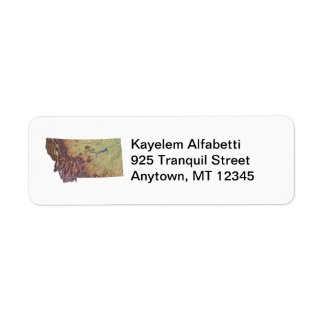 Étiquette de l'adresse de retour de la carte Monta