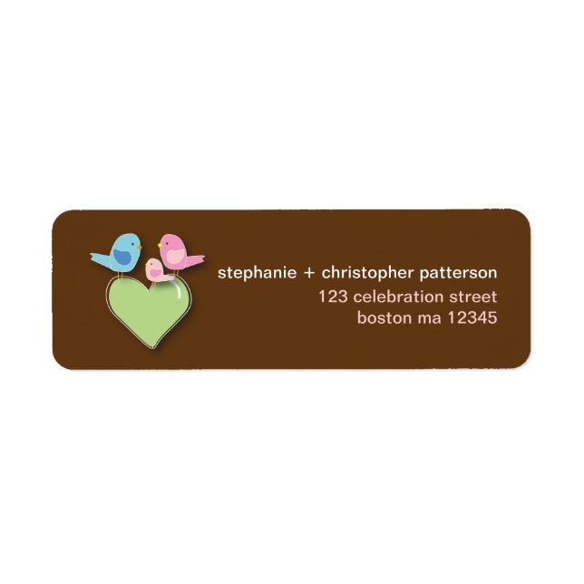 Étiquette de l'adresse de retour de la famille des (Devant)