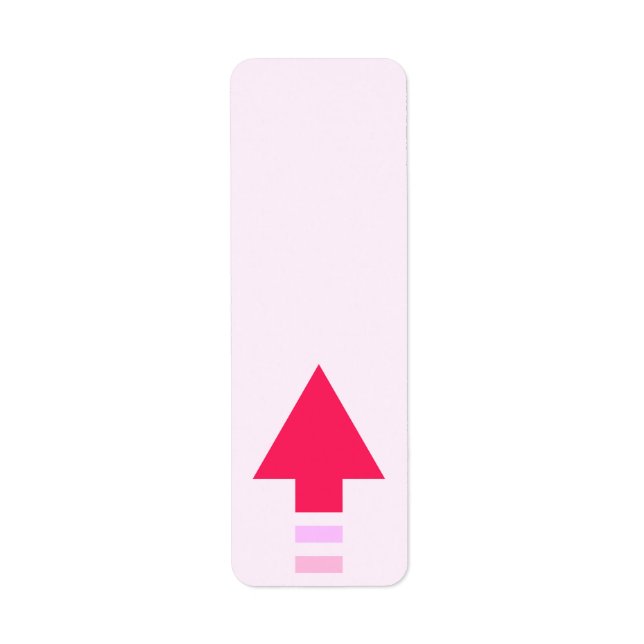 Étiquette de l'adresse de retour de la flèche rose (Devant)