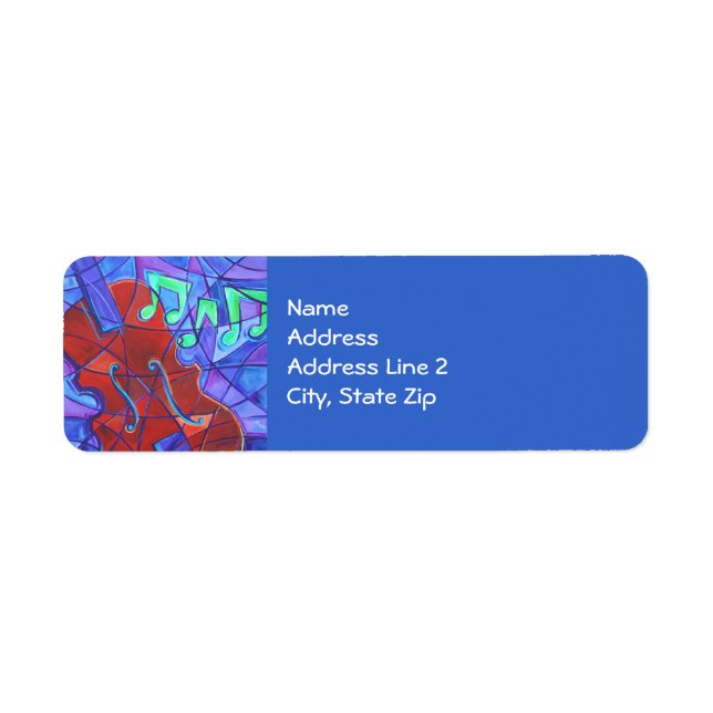 Étiquette de l'adresse de retour de la mosaïque de (Devant)