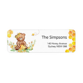 Étiquette de l'adresse de retour de l'abeille de m