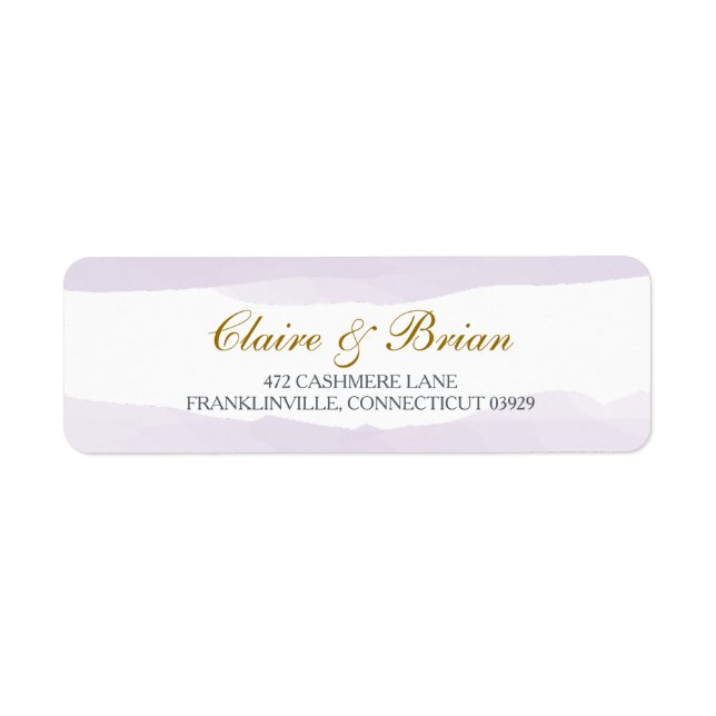 Étiquette de l'adresse de retour de l'aquarelle, l (Devant)