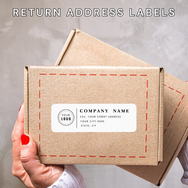 Étiquette de l'adresse de retour de l'entreprise d (Créateur téléchargé)