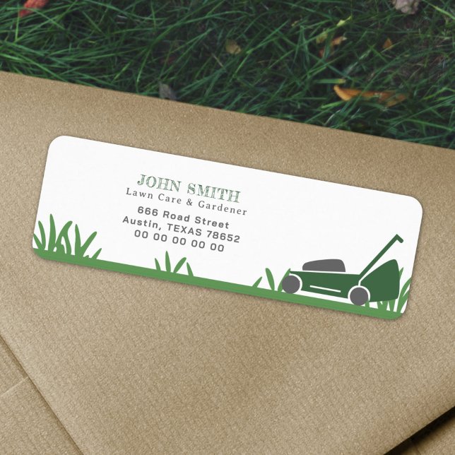 Étiquette de l'adresse de retour de l'entretien et (Lawn Care & Gardener Return Address Label)