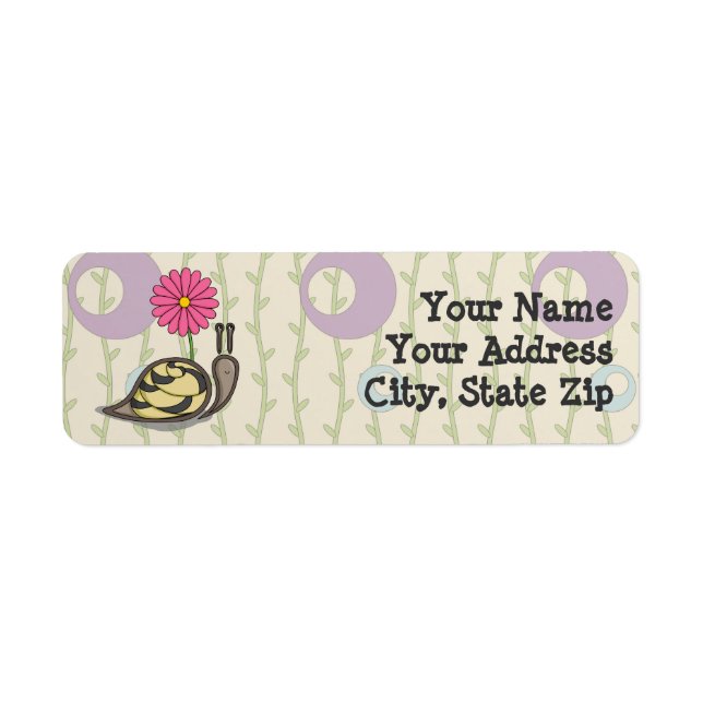 Étiquette de l'adresse de retour de l'escargot (Devant)