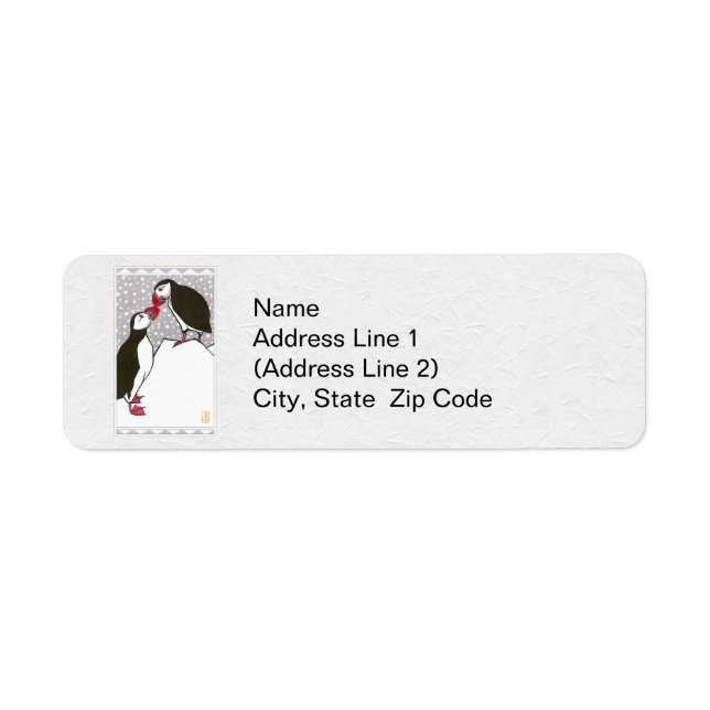Étiquette de l'adresse de retour de l'hiver de Puf (Devant)