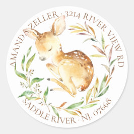 Étiquette de l'adresse de retour de Little Deer Ba