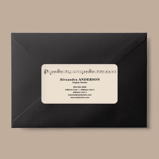 Étiquette de l'adresse de retour de musique (Music Score Return Address Label)