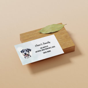 Étiquette de l'adresse de retour de Schnauzer mini