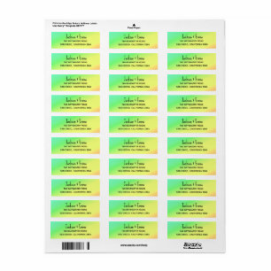 Étiquette de l'adresse de retour des couleurs trop