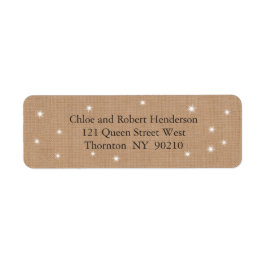 Étiquette de l'adresse de retour des feux étincela