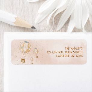 Étiquette de l'adresse de retour du Baby shower à
