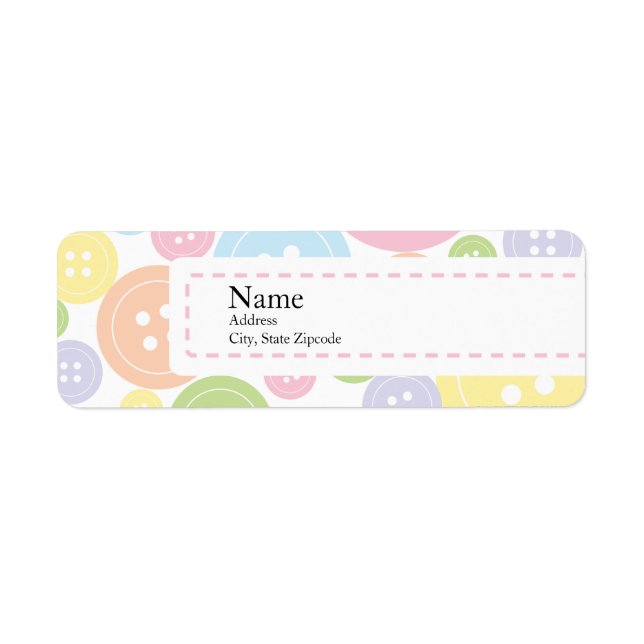 Étiquette de l'adresse de retour du Baby shower de (Devant)