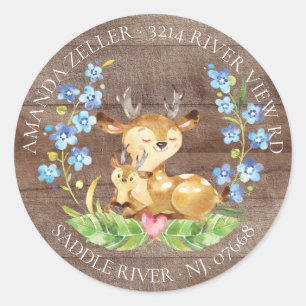 Étiquette de l'adresse de retour du Baby shower de