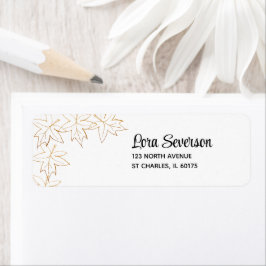 Étiquette de l'adresse de retour du bord de l'érab