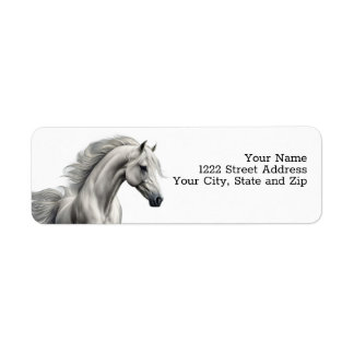 Étiquette de l'adresse de retour du cheval