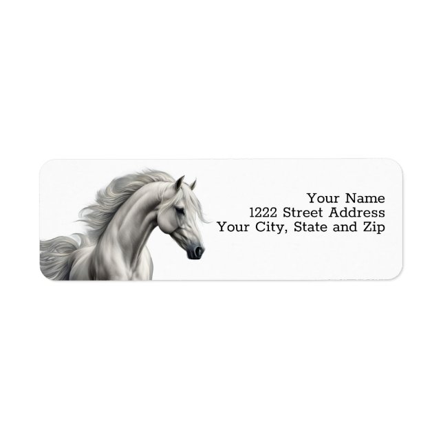 Étiquette de l'adresse de retour du cheval (Devant)