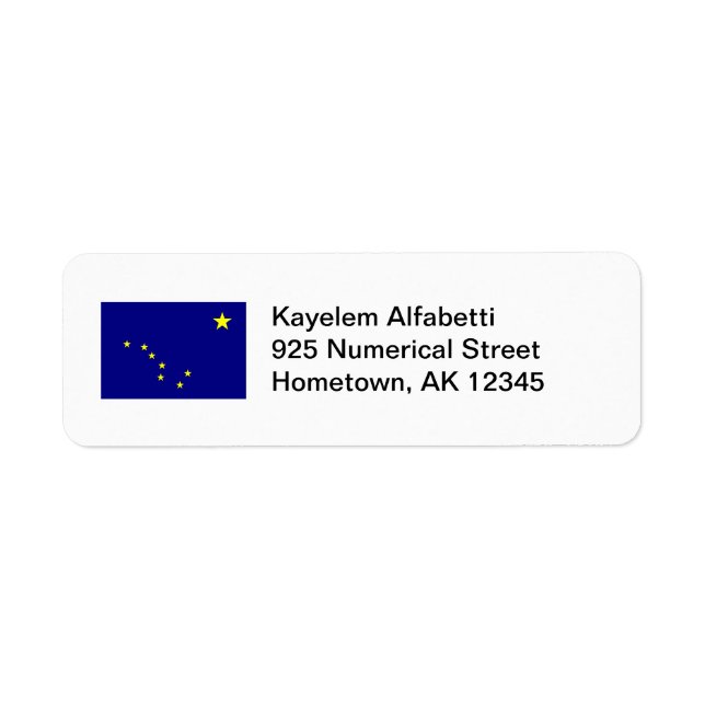 Étiquette de l'adresse de retour du drapeau de l'A (Devant)