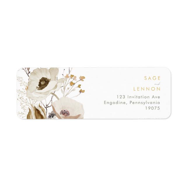 Étiquette de l'adresse de retour du Fleur sauvage  (Devant)