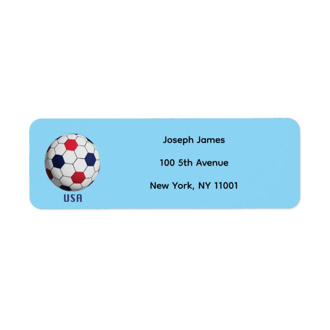 Étiquette de l'adresse de retour du football améri (Devant)