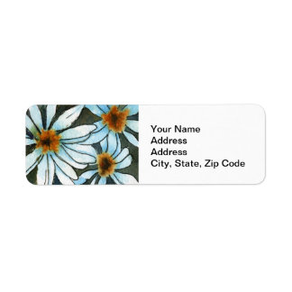 Étiquette de l'adresse de retour du jardin de fleu