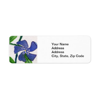 Étiquette de l'adresse de retour du jardin de fleu