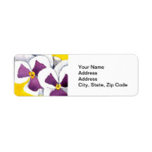 Étiquette de l'adresse de retour du jardin de fleu