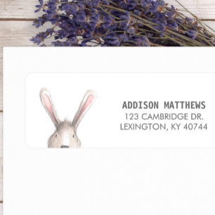 Étiquette de l'adresse de retour du lapin mou