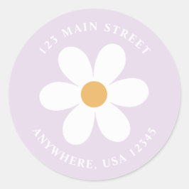 Étiquette de l'adresse de retour du lilas de marai