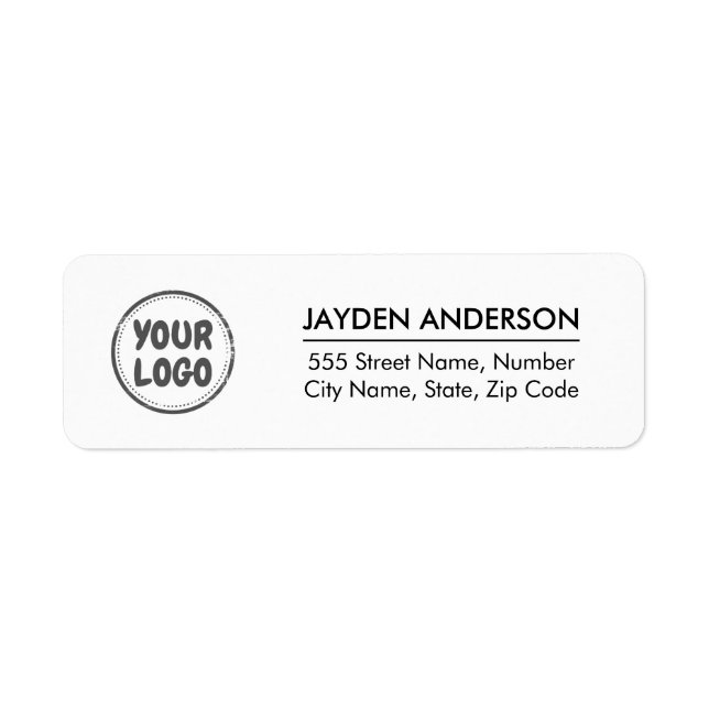 Étiquette de l'adresse de retour du logo de l'entr (Devant)