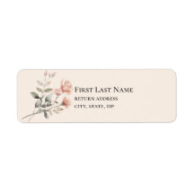 Étiquette de l'adresse de retour du Mariage Soft P