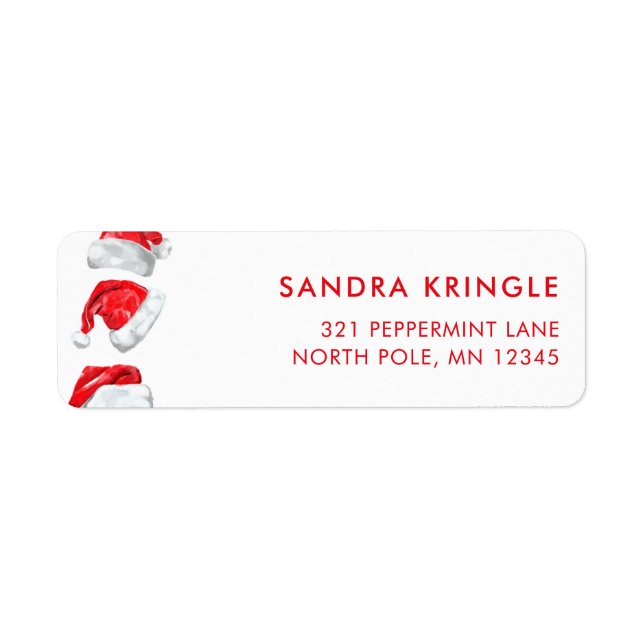 Étiquette de l'adresse de retour du Père Noël (Devant)