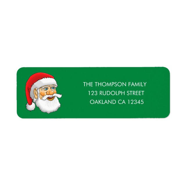Étiquette de l'adresse de retour du Père Noël (Devant)