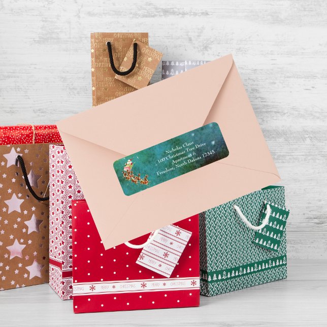 Étiquette de l'adresse de retour du Père Noël vint (Créateur téléchargé)