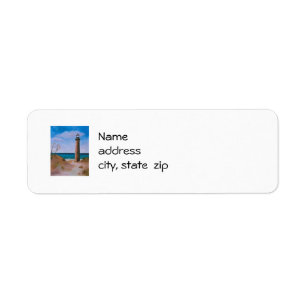 Étiquette de l'adresse de retour du phare Little S