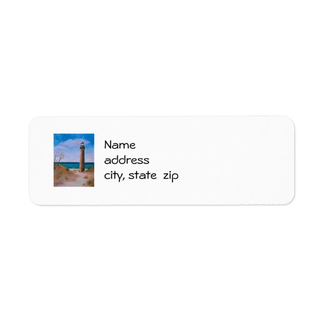 Étiquette de l'adresse de retour du phare Little S (Devant)