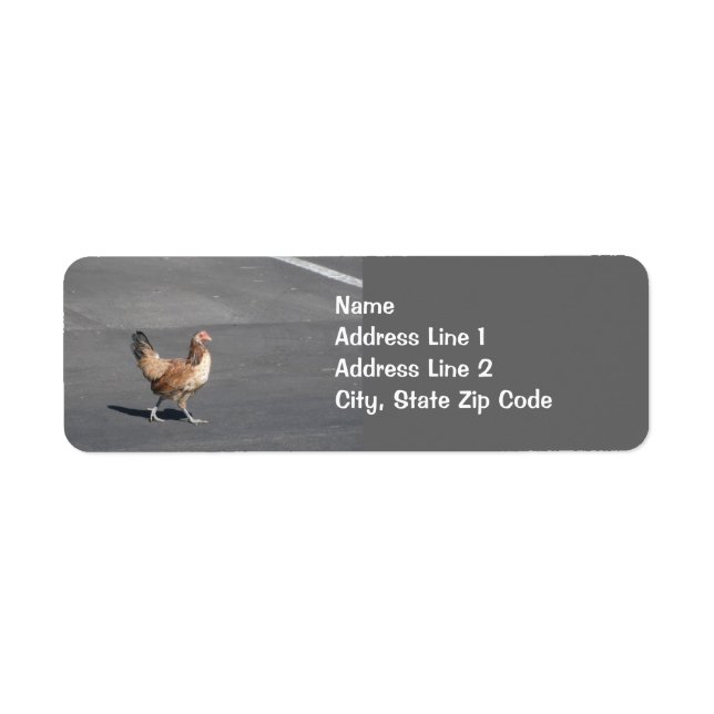 Étiquette de l'adresse de retour du poulet franchi (Devant)