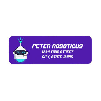 Étiquette de l'adresse de retour du robot de dessi