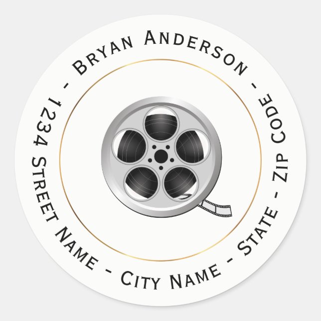 Étiquette de l'adresse de retour du rouleau de fil (Devant)