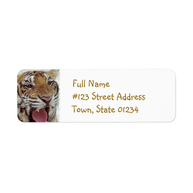 Étiquette de l'adresse de retour du tigre (Devant)