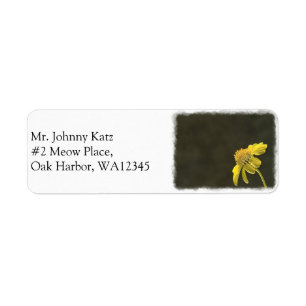 Étiquette de l'adresse de retour fleur sauvage 4