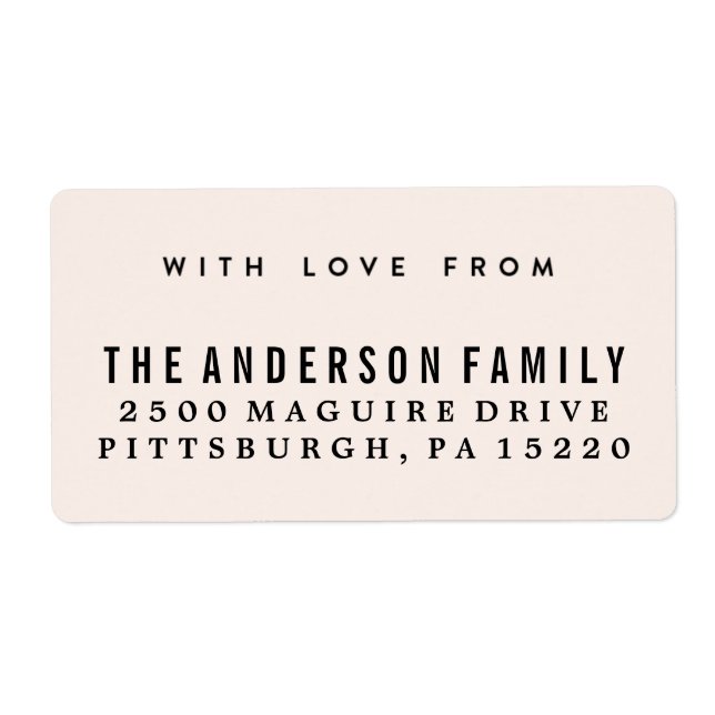 Étiquette de l'adresse de retour Gemstone (Devant)