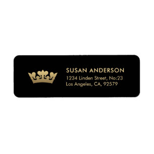 Étiquette de l'adresse de retour Gold Crown
