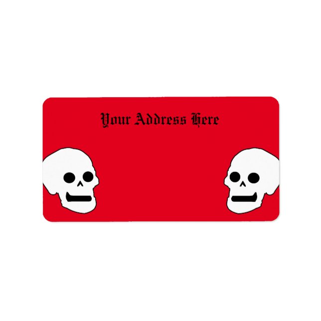 Étiquette de l'adresse de retour Gothique de la mo (Devant)