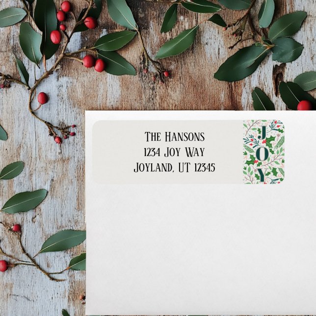 Étiquette de l'adresse de retour Holy and Joy 2 (Holy Joy Return Address Label )