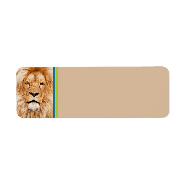 Étiquette de l'adresse de retour Lion (Devant)
