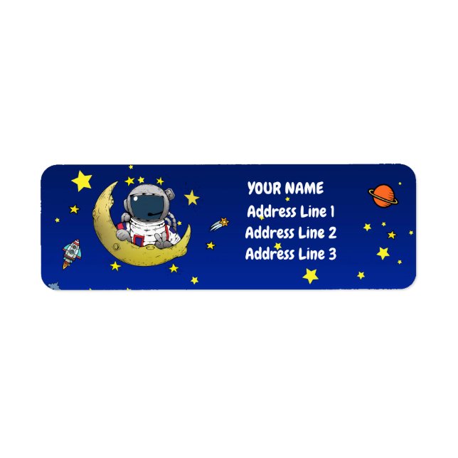 Étiquette de l'adresse de retour Moon Adventure (Devant)