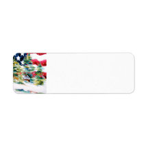 Étiquette de l'adresse de retour Patriotic America